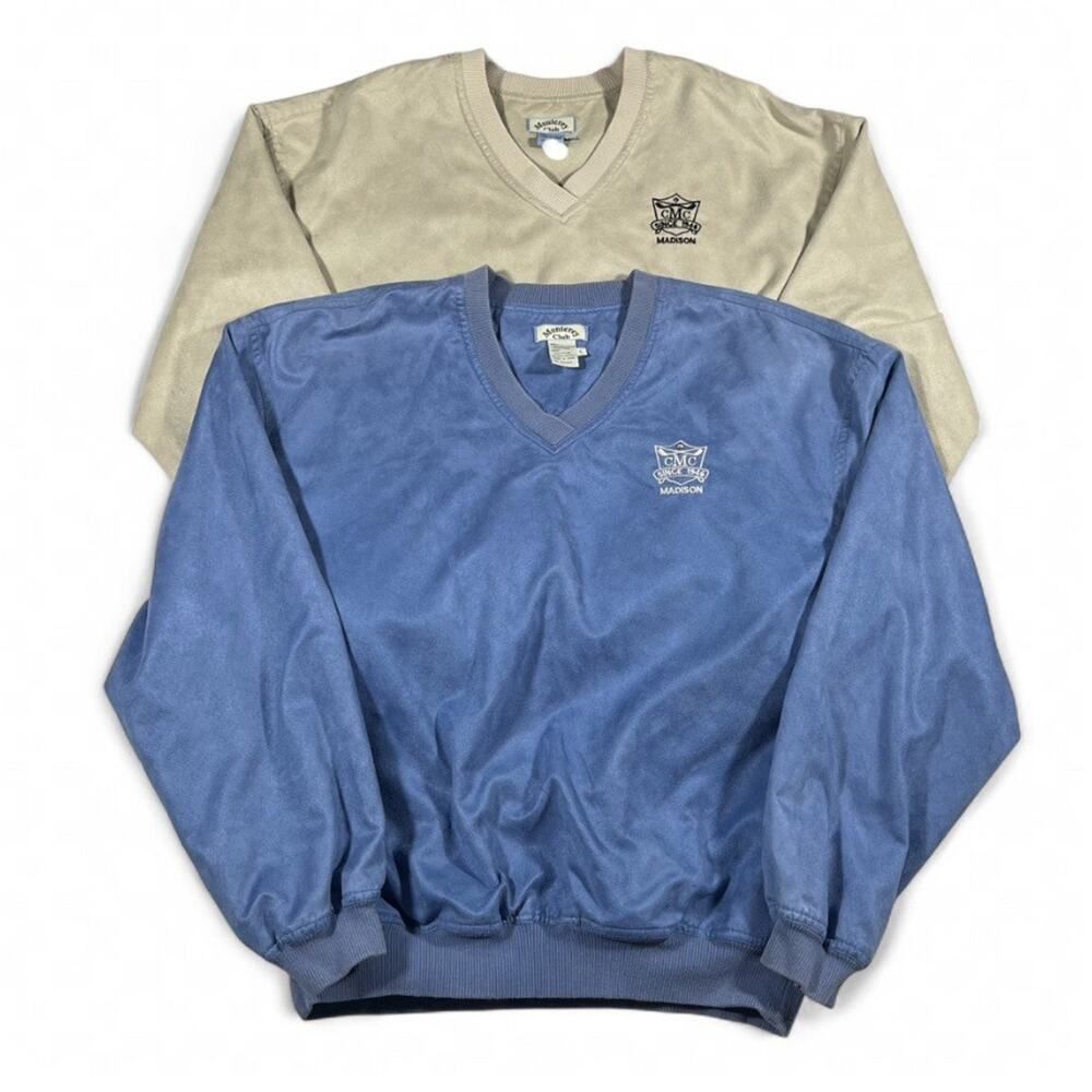 Vintage Golf Microfiber Pullover Windbreaker Lot Men’s L 90s V Neck